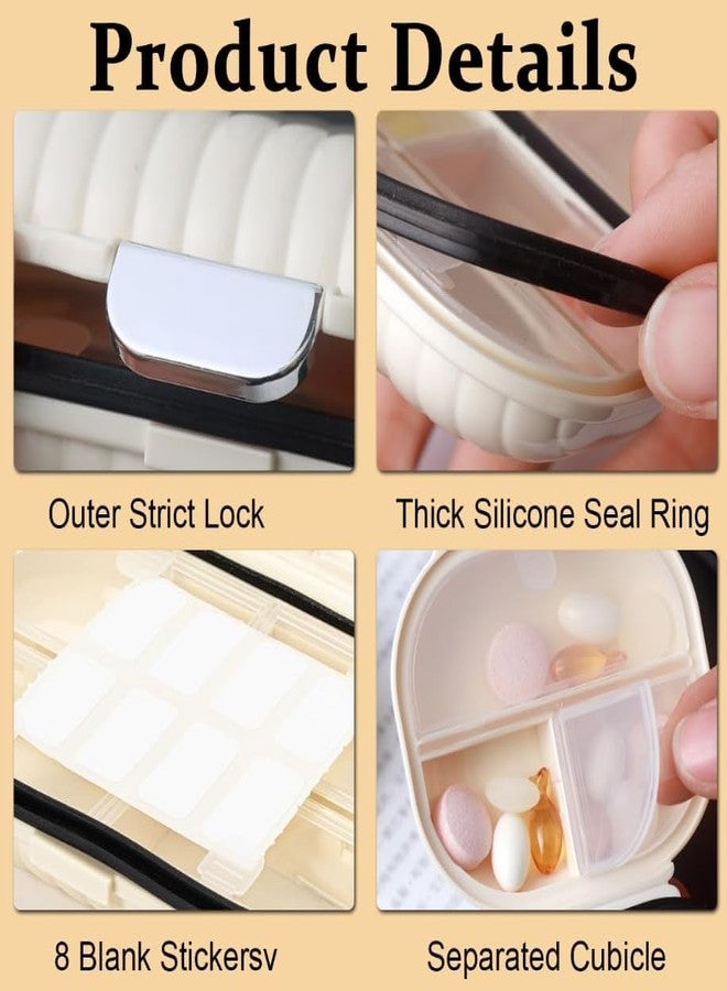 Swejos Travel Pill Organizer, 7 Day Portable Pill Case, Small Pill Box for Pocket Purse Portable Medicine Vitamin Container - Image 2